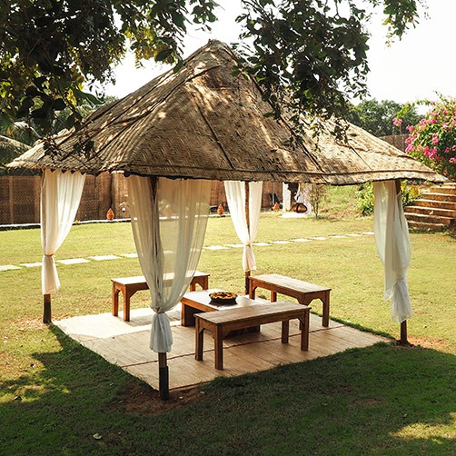 Small hut in yoga gardens goa